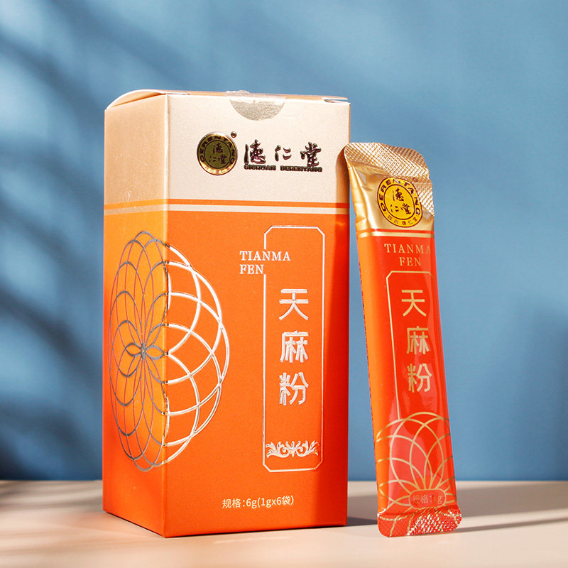 Deren Tang Gastrodia Powder 1g*6 Bags Authentic Yunnan Gastrodia Superfine Powder Headache Dizziness Bag Flagship Store