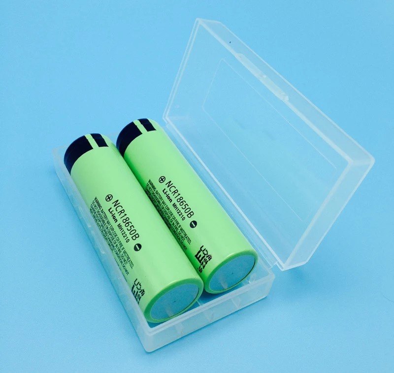 Battery box storage box 18650 18350 14500 16340 can put 2 transparent