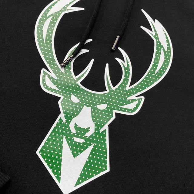 ດູໃບໄມ້ລົ່ນແລະລະດູຫນາວ Milwaukee Bucks ກິລາບ້ວງຜູ້ຊາຍບາດເຈັບແລະ sweatshirt ວ່າງ knitted fleece hoodie pullover