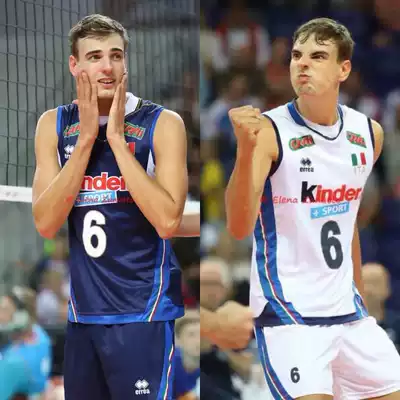 One piece in stock can be sent to the classic Italian men's volleyball national team uniform two-color large number of customization can be discounted