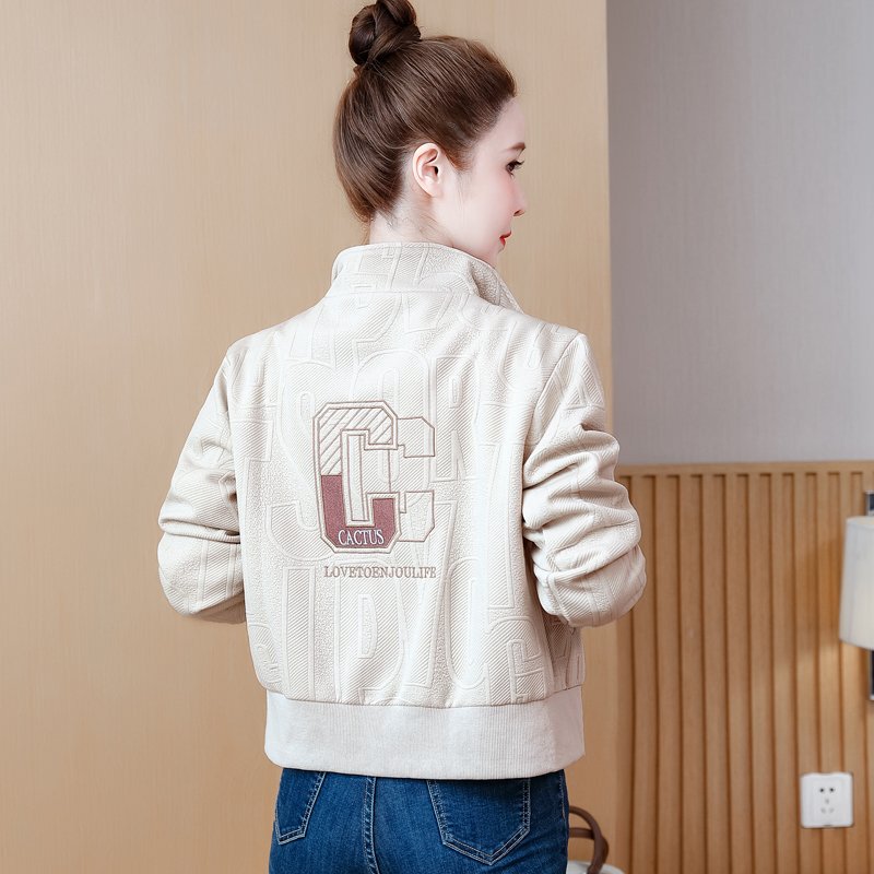 Trendy Brand Cvy Short Jacket for Women 2026 Spring and Autumn New Stylish Age-Reducing Petite Jacket Baseball Uniform Top
