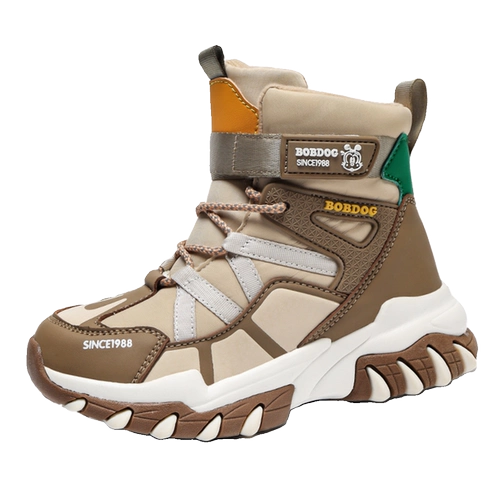 Детские утепленные сапоги для мальчиков, утепленная обувь, нескользящие лыжные ботинки, подходит для подростков