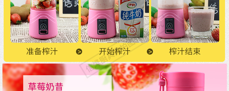 máy ép quả đa năng Máy ép trái cây cầm tay điện Mini Sinh viên nước ép trái cây Ly thủy tinh Ẩm thực đa chức năng Máy ép trái cây gia dụng nhỏ máy ép rau củ
