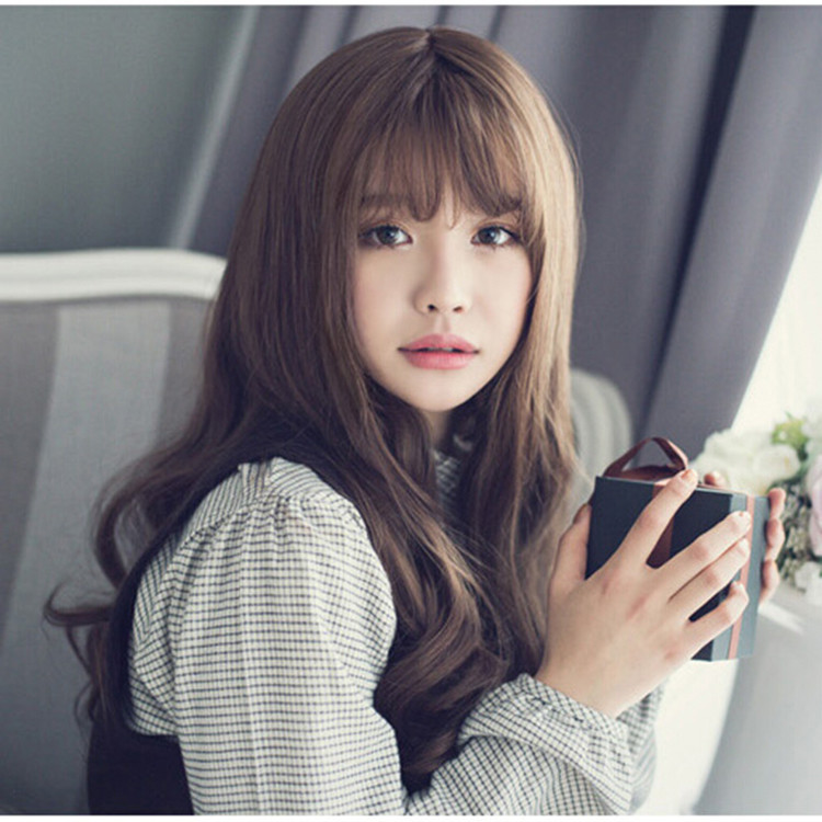 Long volume pseudo-lady wig men suit women's clothes gags cos supplies thin air and sea long hair large wave cd changing clothes