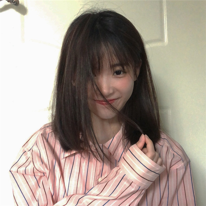 Female medium long haired air and sea sweet and sweet cd changing dress pseudo-pussy cos wig men changing women nature realistic long straight hair