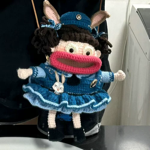 Готовый продукт: такая же большая сумка Ян Ми, сотканная вручную своими руками, подарок ручной работы для подруги, уродливой девушки, лучшей подруги