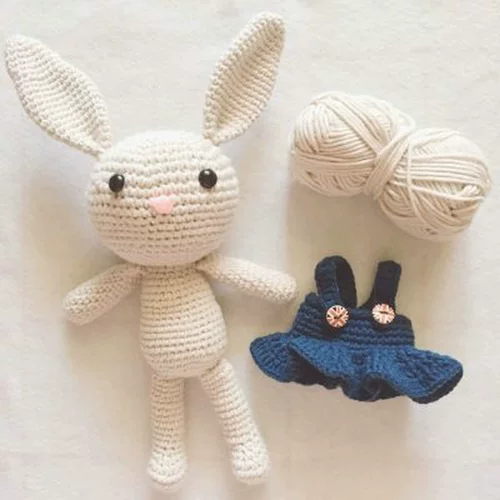 Крючок для вязания, плетеный набор материалов, кукла ручной работы для влюбленных, трикотажный кролик, «сделай сам»