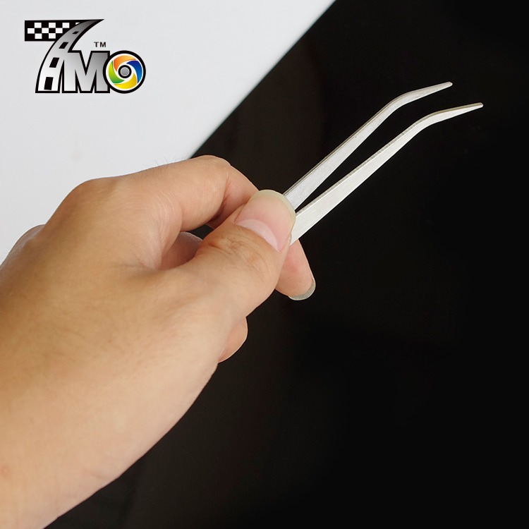 Film tool straight hairpin elbow tweezers color change film tool precision stainless steel corners and other details