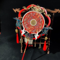 Embroidery Comedy Fan Group Fan High-end Chinese Wedding Bride Gift Show and yet slapped the fan Fancy Wedding Fan Diy Finished Product