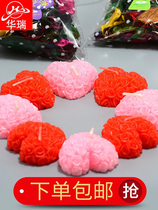 Proposal confession peach heart Rose Candle Birthday romantic wedding home lasting scene arrangement boxed gift