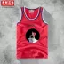 Kimura Sanshe không tay in áo thun thể thao giản dị vest nam cotton mùa hè vest rộng vai xu hướng - Áo vest cotton Áo vest cotton