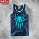 Kimura Sanshe phi thường Spider-Man quần áo mùa hè dạ quang cotton quần áo vest không tay áo thun nam - Áo vest cotton