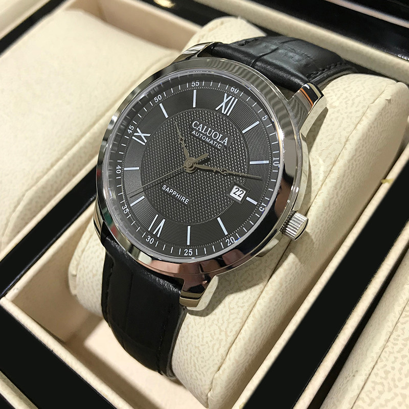 Corolla watch men's automatic mechanical watch leather belt casual waterproof brand business watch trendy men's watch