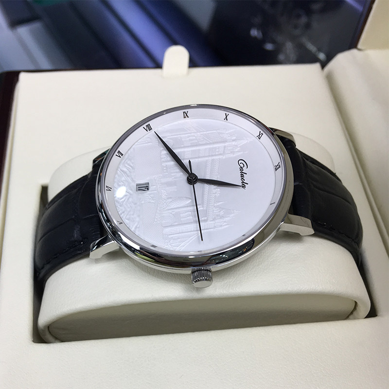 Carola Men's Mechanical Watch Embossed Art Fan London Bridge Stainless Steel Belt Fashion Men's Watch Wrist 1220 - Taobao