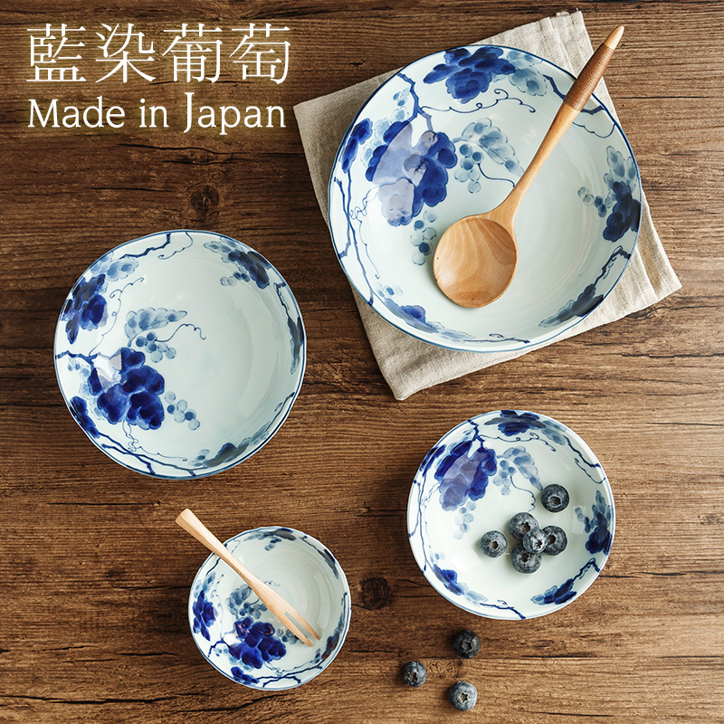 Porcelain tableware under the glaze made pottery bowls imported from Japan Japanese large soup bowl rainbow such use creative flavor bowl bowl of soup bowl