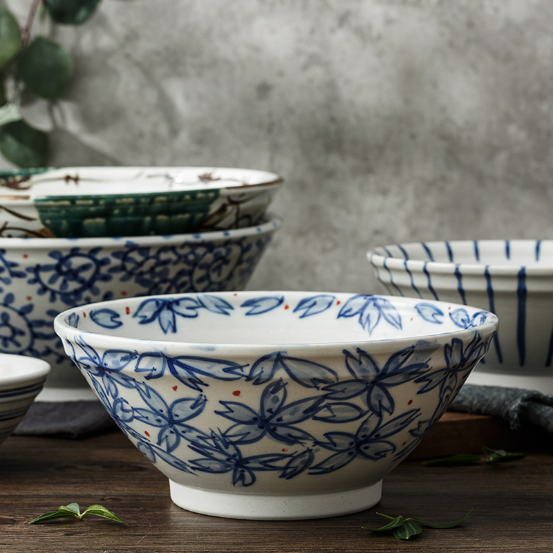 Japan hand - made ceramic household consisting tool grinding bowl bowl ltd. basin of Japanese cuisine food mill