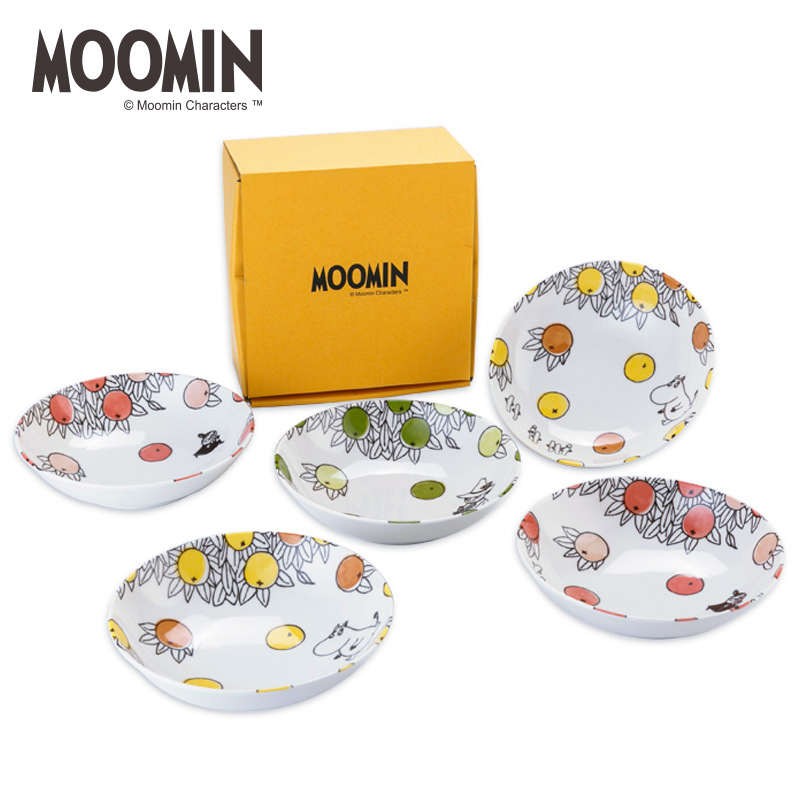 Moomin Moomin express cartoon plate suit Japanese imports ceramic plate plate snack plate of children 's tableware