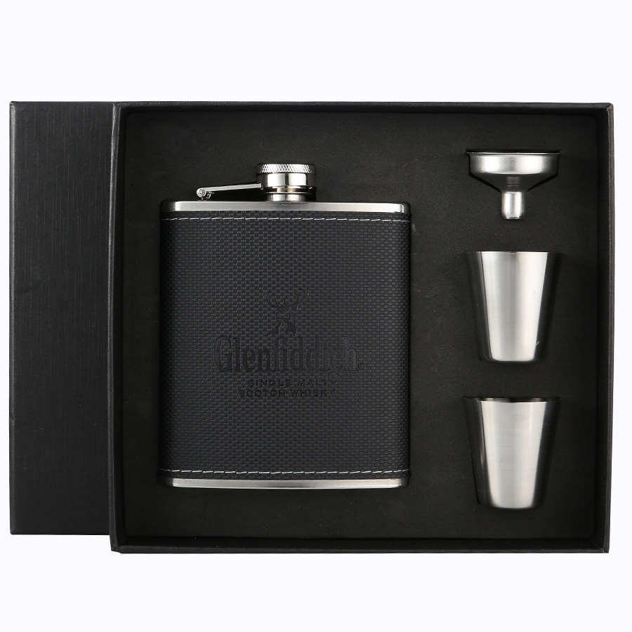 7Oz Black Elk Suit BottleBIUBIUTUA Jack Danny 7 ounce stainless steel flagon With you Portable Gift set  flagon Special Offer flagon