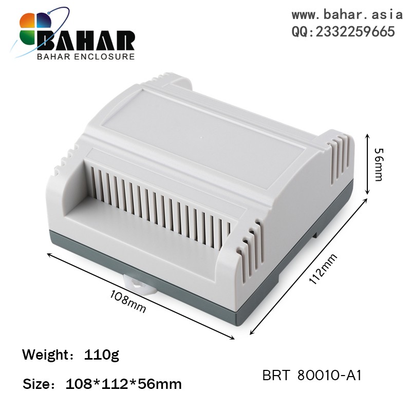 Temperature controller enclosure electrical flame retardant material PLC industrial control box contactor guide rail Bahar BRT80010