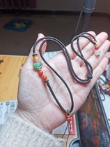 Original Handwoven Pendant Lanyard Safety Buckle Hetian Jade Pendant Necklace Rope Pendant Rope Sweater Chain Adjustable