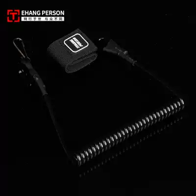 Buckle tactical elastic rope waist hanging key ring outdoor men anti-lost key rope buckle hanging ornaments