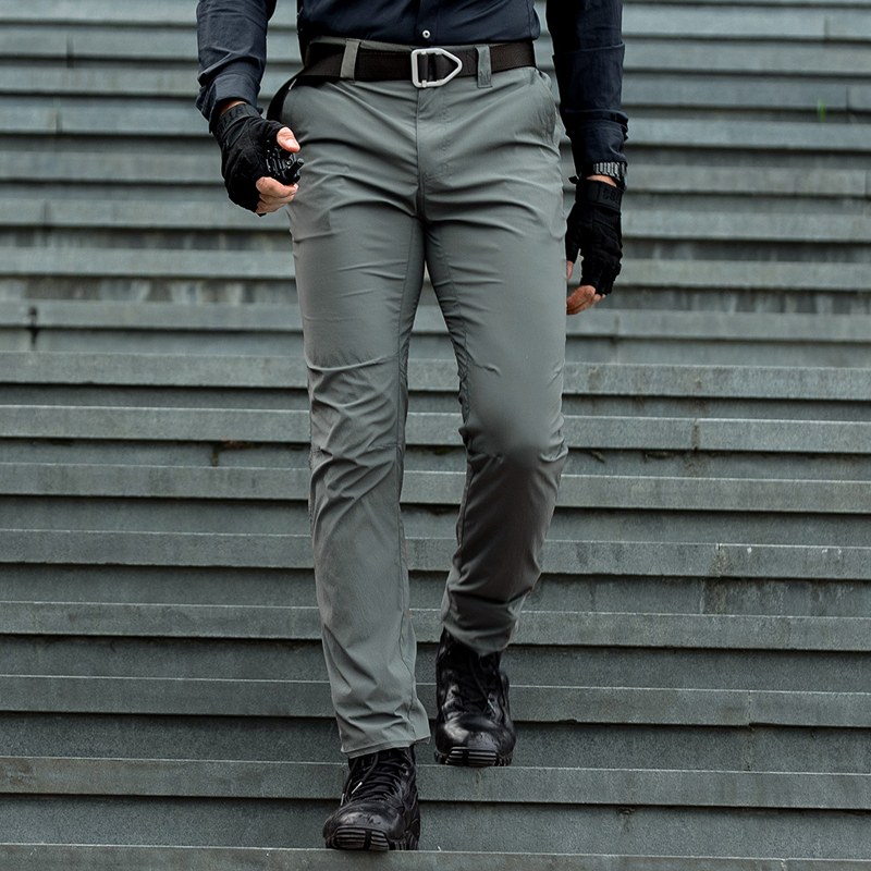 Eagle claw action speed dry pants male summer thin section outdoor climbing pants elastic super light breathable straight drum Tactical long pants