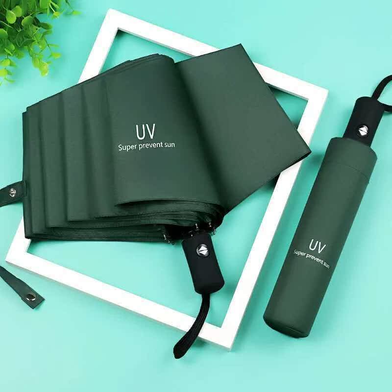 Fully automatic umbrella clear and rain dual-use folding sunshade sun umbrella sunscreen sunscreen Anti-UV Custom Advertisement logo-Taobao