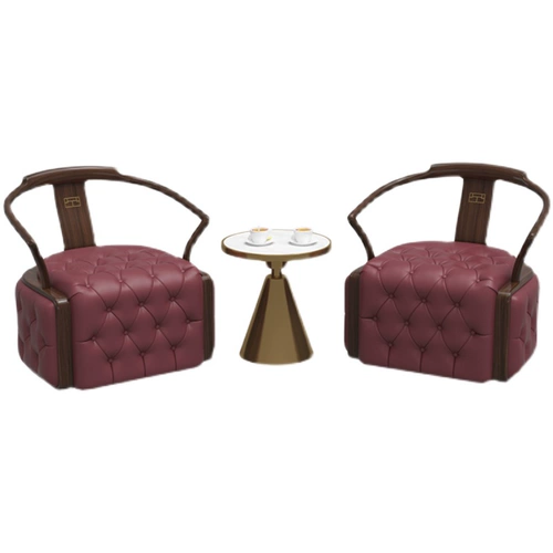 Новый китайский сингл -диван Круг Круг Мебель Вудзинму Сплошной Лёрг Light Luxury Whore Whore Sware Стул простые и современные