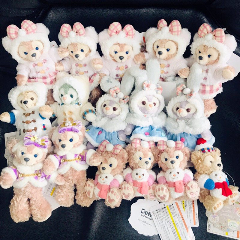 Cute Star Delu pendant Shirley Rose pendant Winter Duffy Bear doll bag keychain Plush doll girl