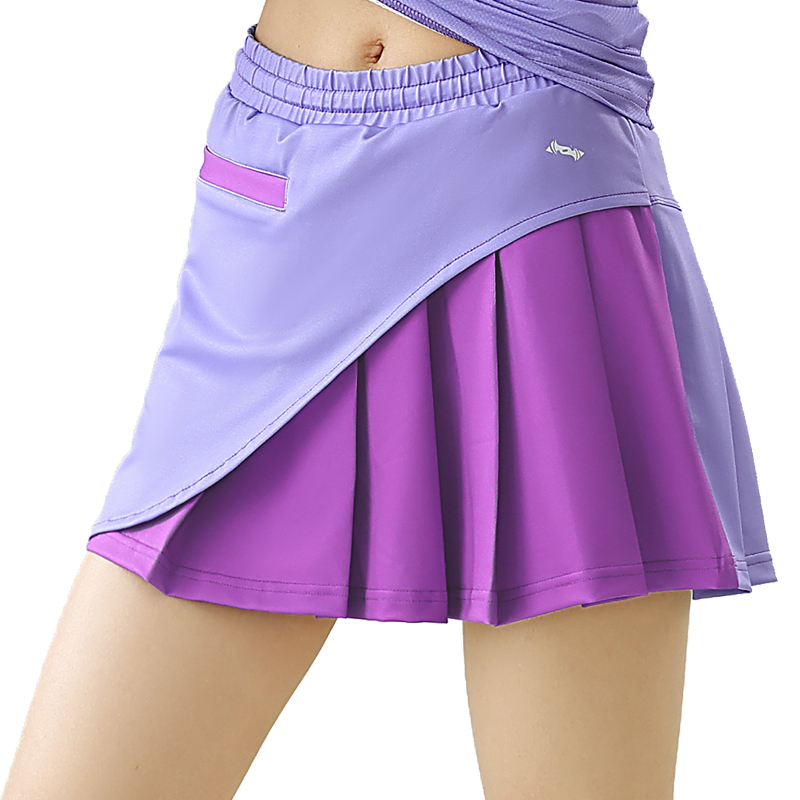 Tian Shi's New Women's Badminton Skirt Pants, Quick-Drying Tennis Sports Casual Skirt with Anti-Exposure and Pockets