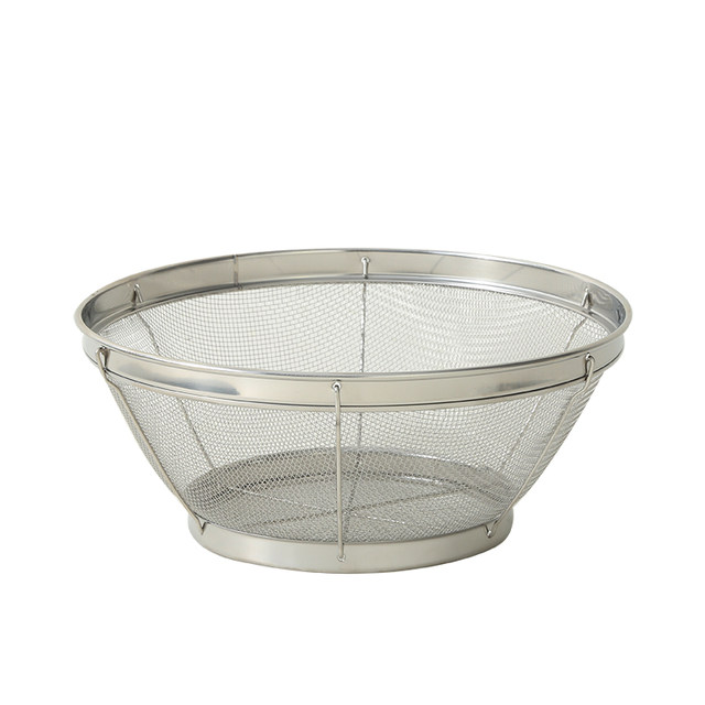 Thickened fine mesh stainless steel leaking basin, rice sieve, rice basin, round drain basin, large leaking basin, vegetable basin, fruit basket