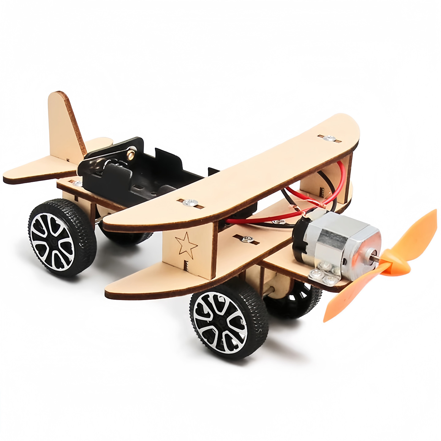 Wooden Electric Gliding Airplane Model Science and Technology Small Project Student Science Experiment Handmade Invention Teaching Materials
