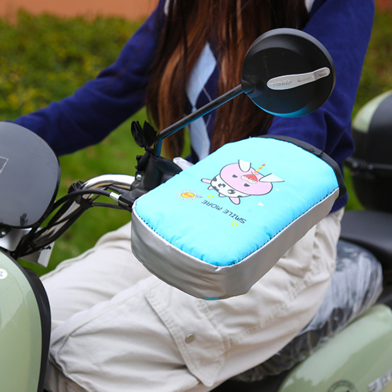 Electric Vehicle Gloves Are Warm in Winter, Thickened and Waterproof, Suitable for Electric Scooters and Motorcycles, Windproof Handlebar Covers, Enlarged for Cold Protection