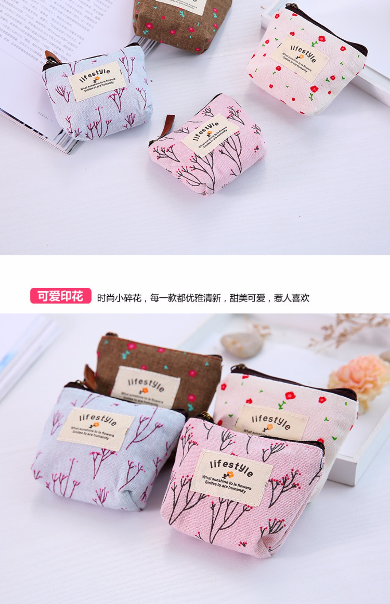 Dễ thương Coin Purse Coin Bag Zipper Ví Cartoon Mini Tai nghe Túi lưu trữ Bag Coin Bag ví dài nam