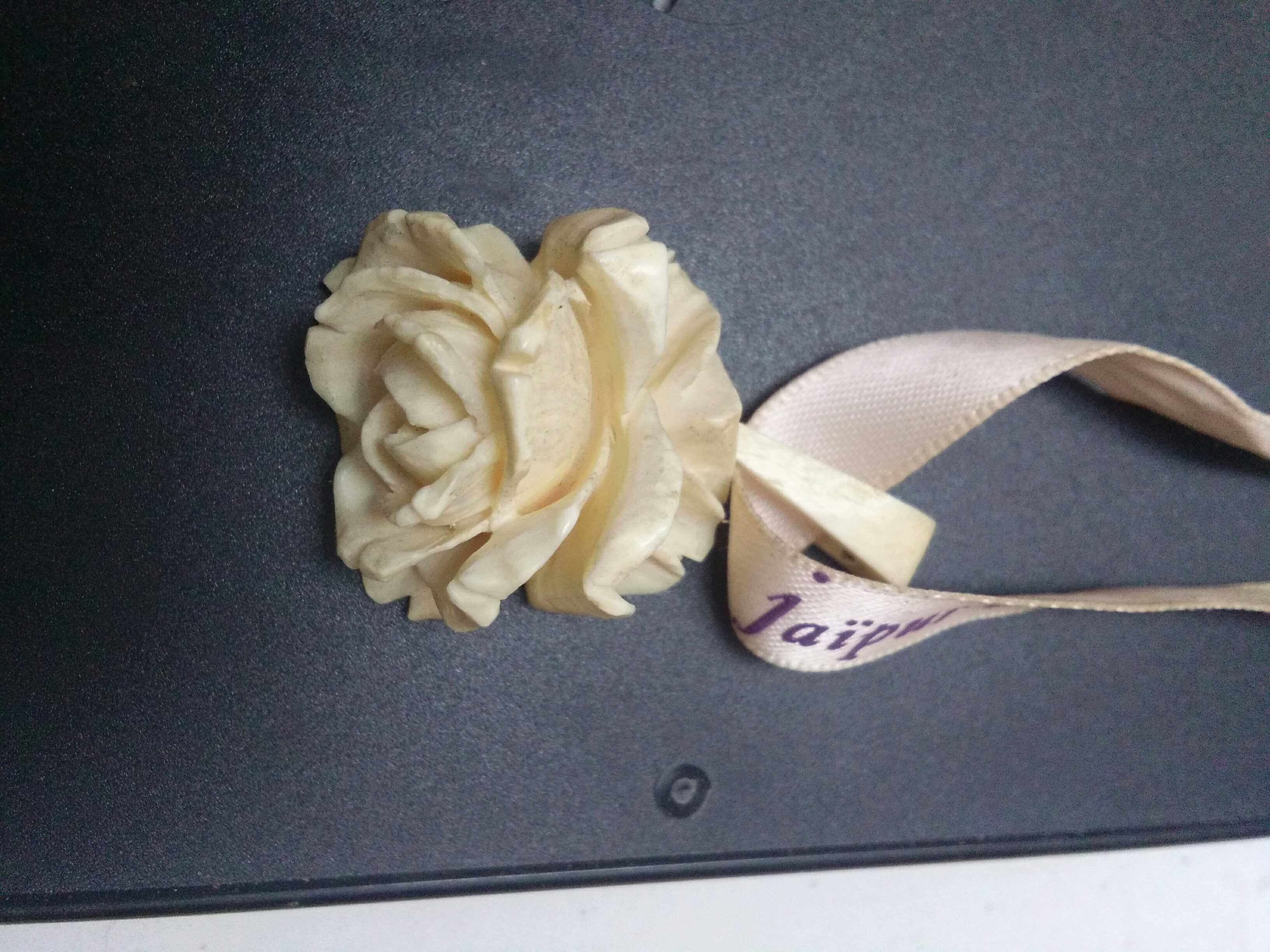 vintage antique genuine french opal hand carved rose pendant