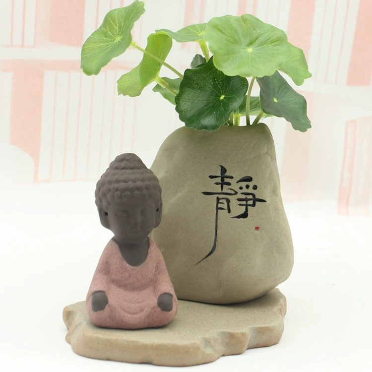 Tượng phật nhỏ Phật trang trí cát trang trí nhà thủ công phòng khách học văn phòng Trung Quốc Zen trang trí ngày tết