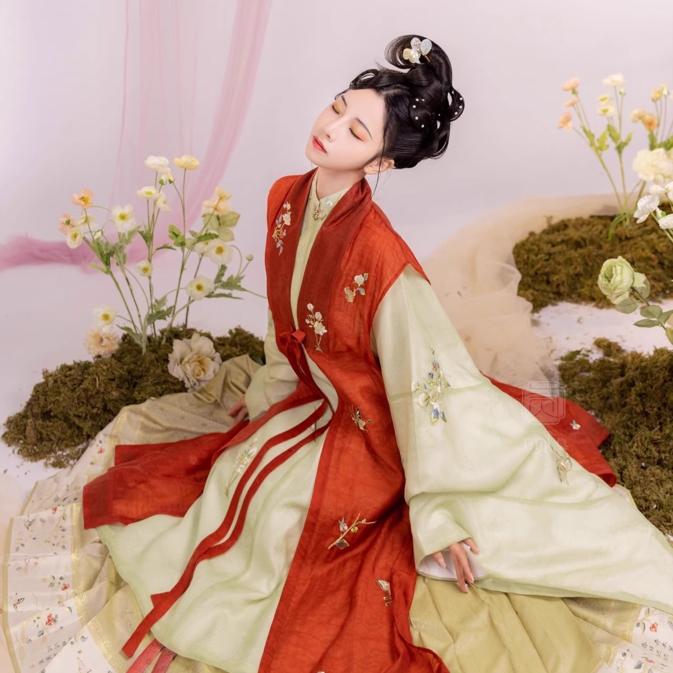 呉二記オリジナル野生のつる植物の長いビジア明朝オリジナル日常春秋スタイル漢服