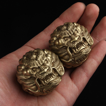 Pure Brass Zodiac Dragon Hand Playing Health Ball Wen Playing Handle Piece Unzipping Handheld Fitness Ball New Years Gift for Middle-aged and Elderly People