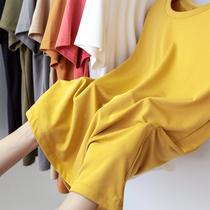 The basic model only makes good fabrics soft and skin-friendly modal silk cotton round neck short-sleeved straight T-shirt female 22 summer