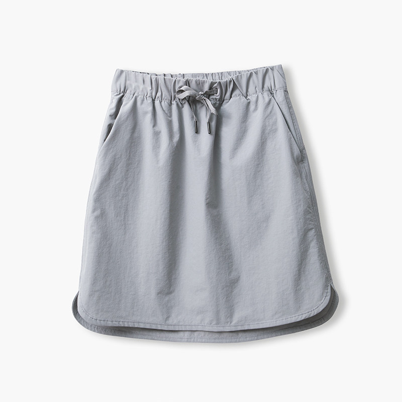 One by one! Customer-supplied quick-drying four-sided stretch fabric elasticated waist drawstring sports skirt summer new