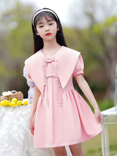 Летняя одежда, платье, юбка на девочку, милый летний наряд маленькой принцессы, в корейском стиле, детская одежда