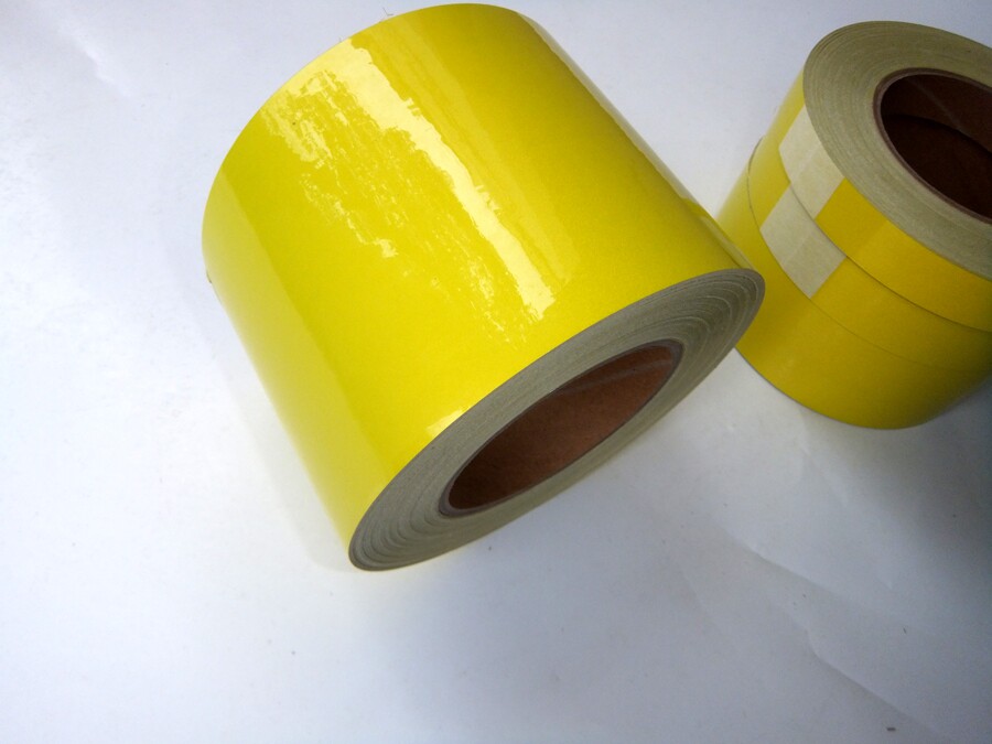 Fluorescent yellow reflective tape Practice yellow reflective patch Interval marking tape Reflective warning tape 10cm*46