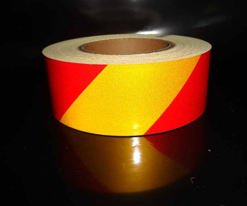 (Factory price)Scribing reflective tape High quality red and yellow reflective tape car sticker warning tape 5cm*45 7m