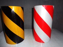Reflective tape black and yellow twill reflective tape red and white twill reflective tape two-color warning tape 30cm * 46m