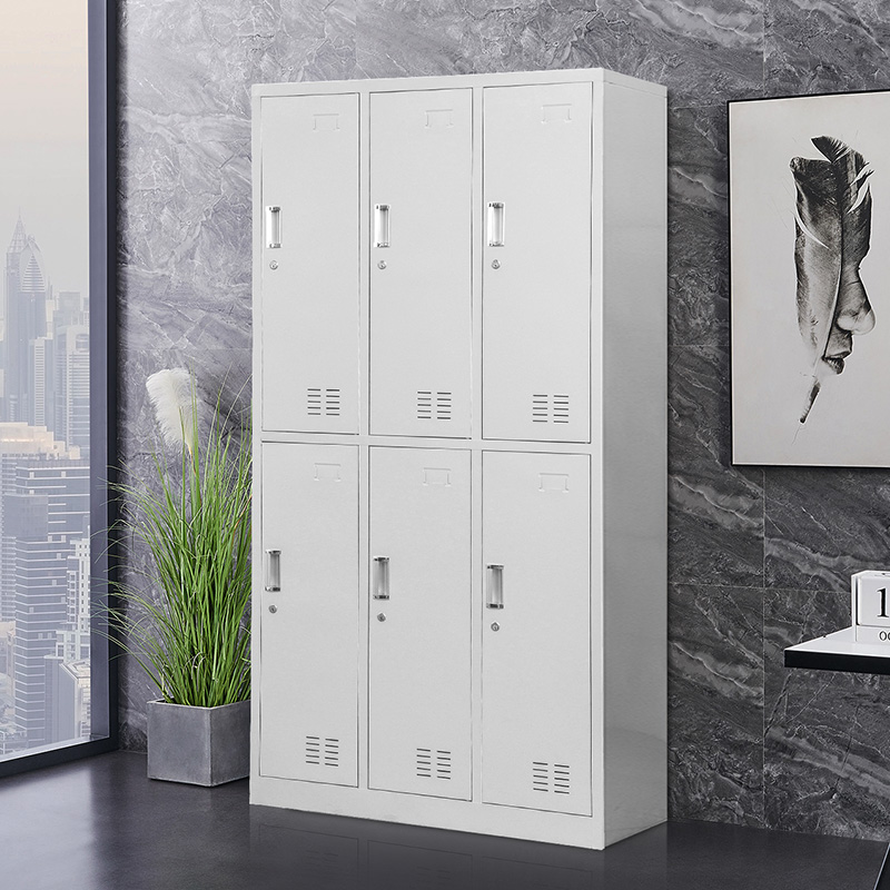 Factory employees locked six doors dorm locker four bathroom closet with lock 24 iron shoe cabinet