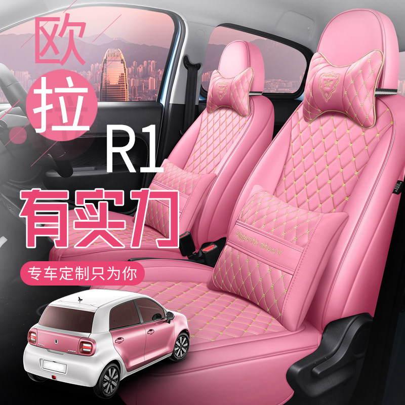 Euler R1 black cat seat cover white cat car cushion special four seasons cushion modified all-inclusive seat cover decorative seat cover