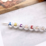 Прозрачные креативные милые акриловые бусины с буквами ручной работы, аксессуары
