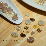 捷克琉璃棕咖黄色系DIY手链项链耳环复古手作进口琉璃珠小众材料