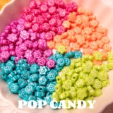 Поп -конфетные подсолнечные улыбки лица бусины