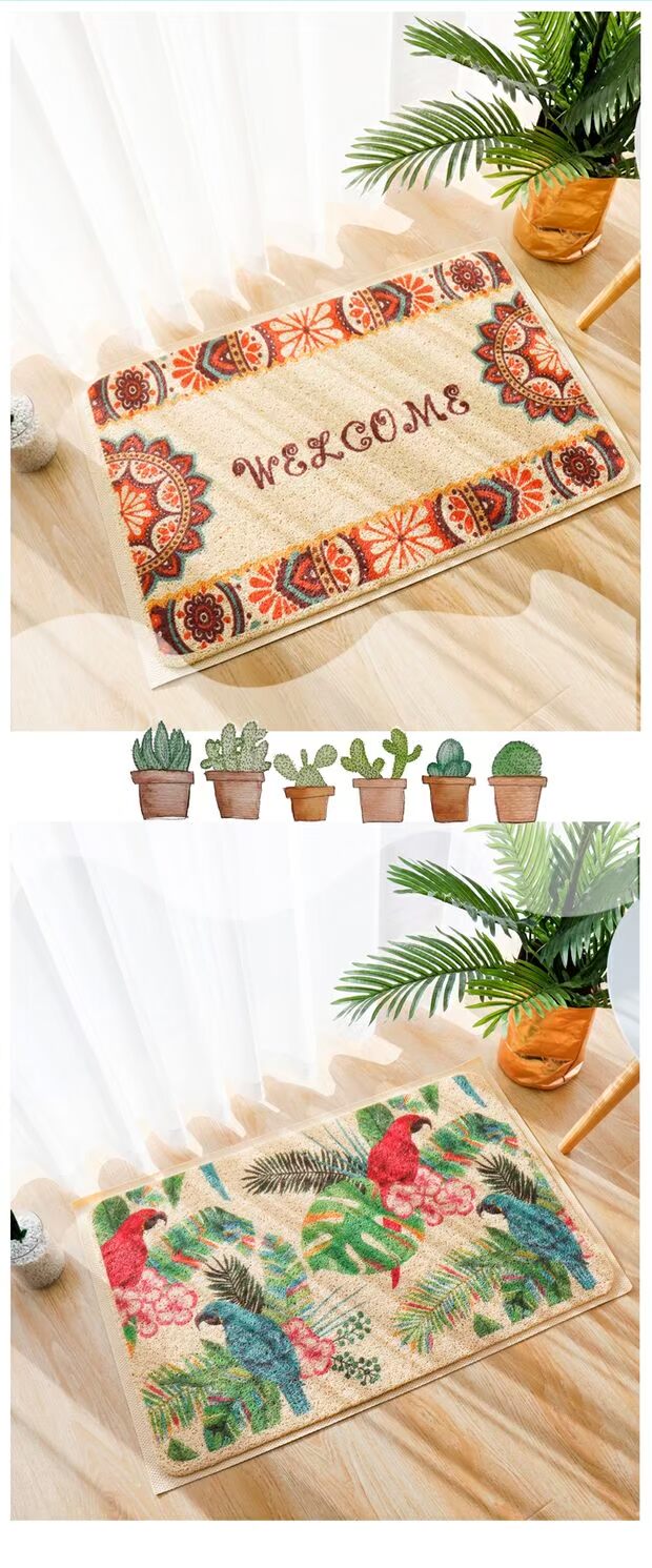 Giải phóng mặt bằng] ins thảm thảm sàn thảm cửa cửa mat mat tắm cửa cửa lối vào vòng dây nhựa - Thảm sàn miếng xốp lót sàn cho bé